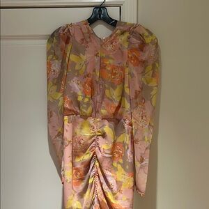 Ronny Kobbo Floral Long Sleeve Dress